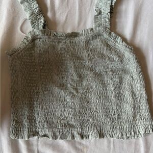 Paper Crane Textured Sage Tank Top